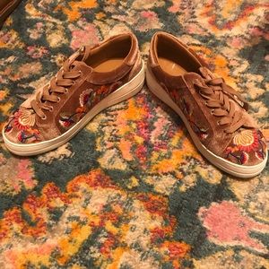 Johnny Was style embroidered shoes.